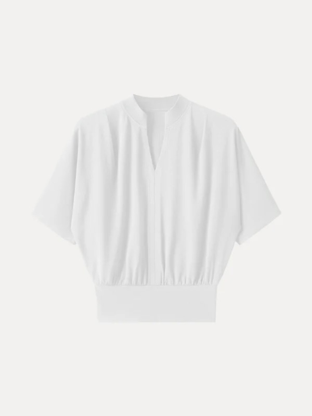 OGL White Short-Sleeve V-Neck Dolman Top